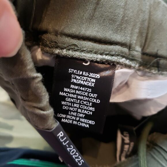 American Bazi - shirring denim jogger pants size small - olive - Picture 10 of 15